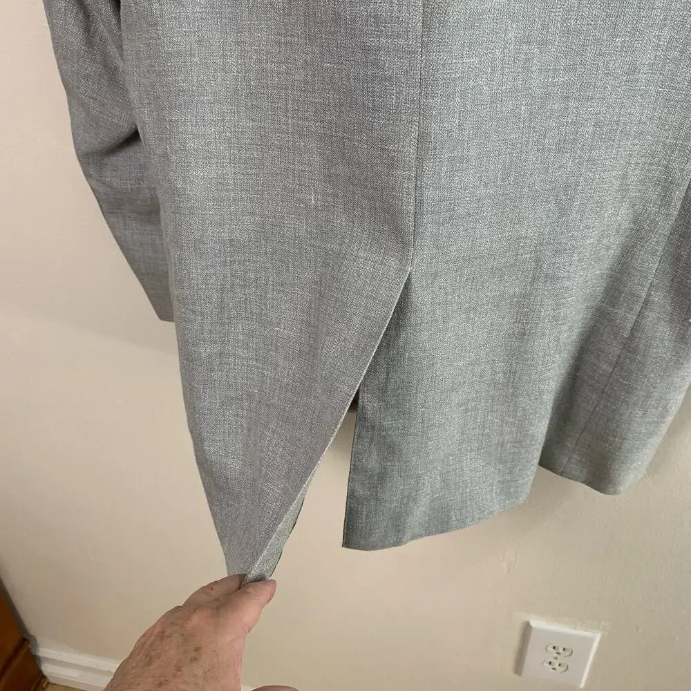 Jos. A. Bank Size 40 L Men's Linen Wool Sport Cost Blazer Jacket Gray Business
